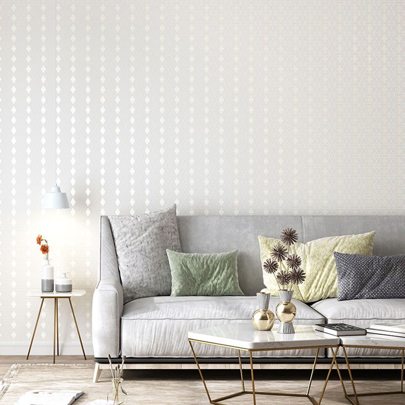 Harlequin Wallpaper Roll for Accent Wall in Pastel Grey, 33'L x 20.5"W, Non-Pasted