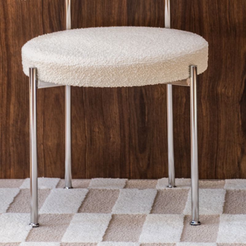 Contemporary Style Dining Chairs Upholstered Open Back Armless Chair for Home