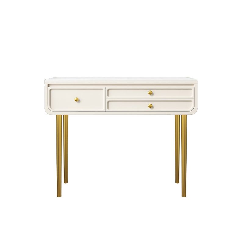 3/5 Storage Drawers Make-up Vanity Solid Wood and Stone Dressing Table