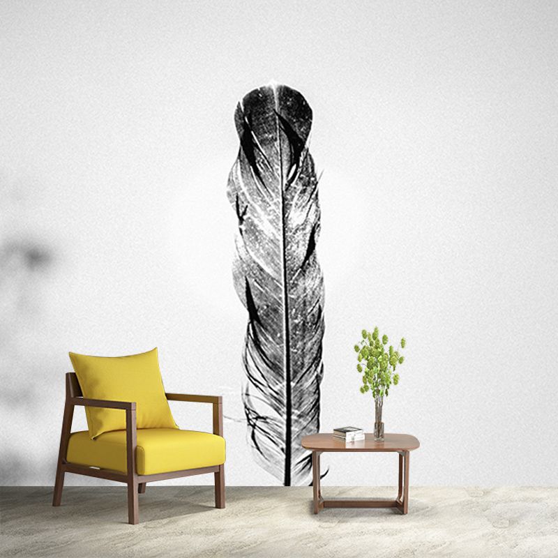 Eco-friendly Wall Mural Wallpaper Soft Feathers Photography Sitting Room Wall Mural