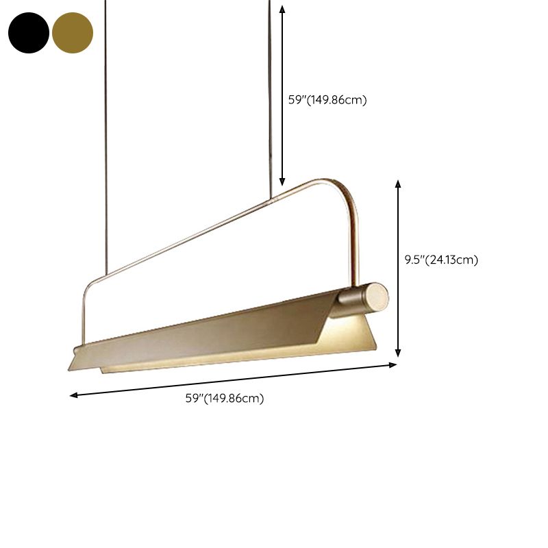 Single Modernism Golden Ceiling Light Metallic Kitchen Island Lighting for Foyer