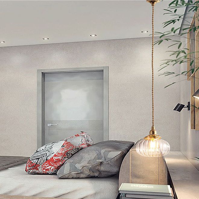 Salle ronde pendentif luminaire en verre de style contemporain de style suspendu en or