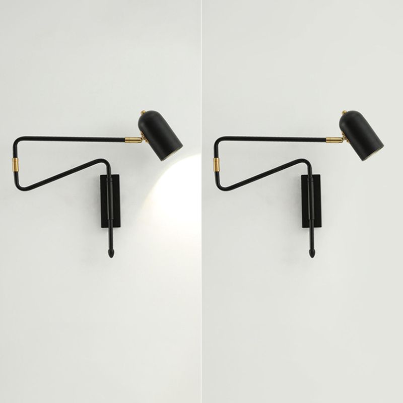 Single Light Bedside Wall Mount Light Adjustable Arm Reading Wall Lamp