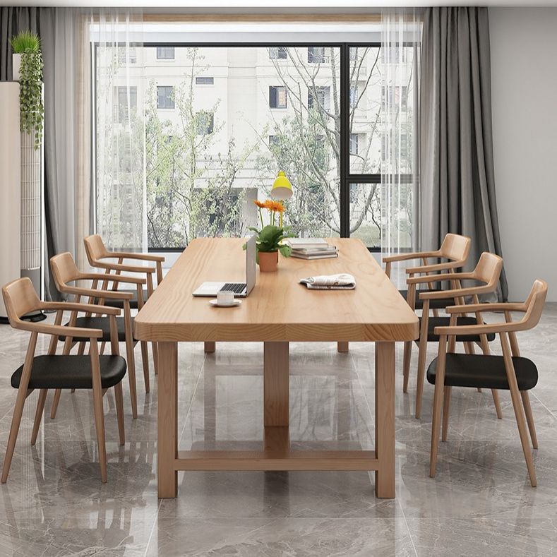 Modern Rectangle Wood Dining Table 1/4/5/6/7 Pieces Dining Set for Dining Room