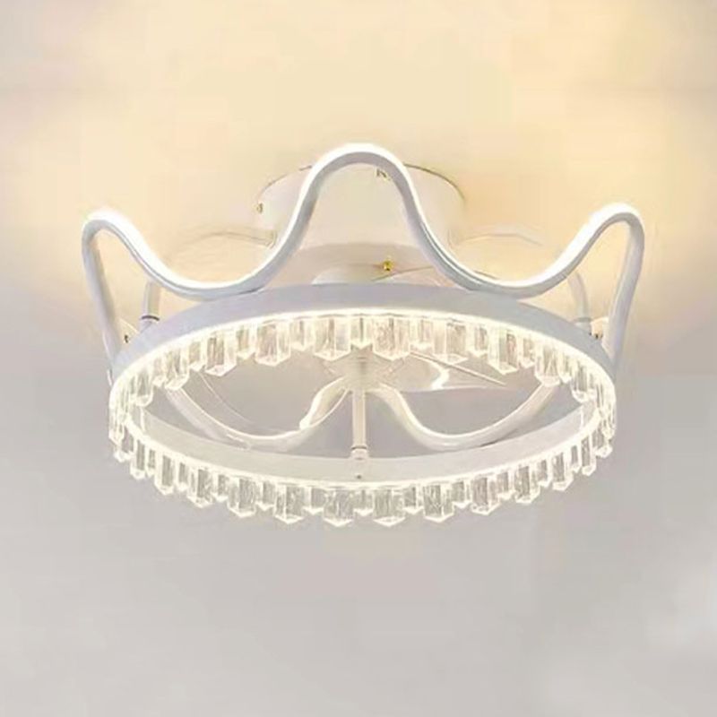 Ceiling Fan Lamp Nordic Style LED Ceiling Mounted Light for Bedroom