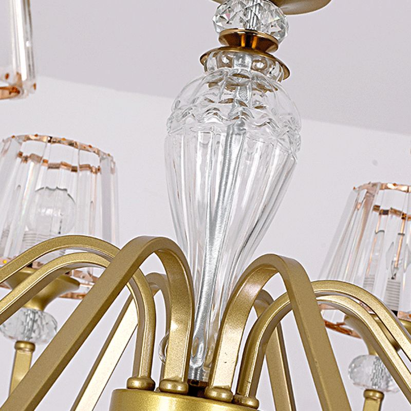 American Style Chandelier Glass Shade Ceiling Chandelier for Living Room