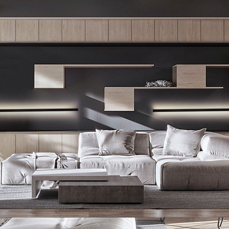 Metal Linear Wall Sconce Lighting Minimalist-Style LED Sconce Light Fixture in Black