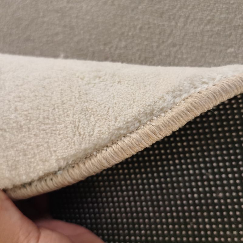 White Tone Modern Rug Polyester Carpet Abstract Lines Indoor Rug Non-Slip Backing for Living Room