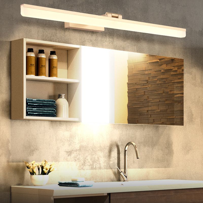 Modern Style Armed LED Wall Mounted Vanity Lights Metal Simple Bathroom Vanity Sconce