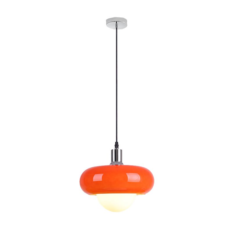 Nordic moderne 1-Light Pendant Light Drum Glass Prending Pendant Pendant Light for Bedroom