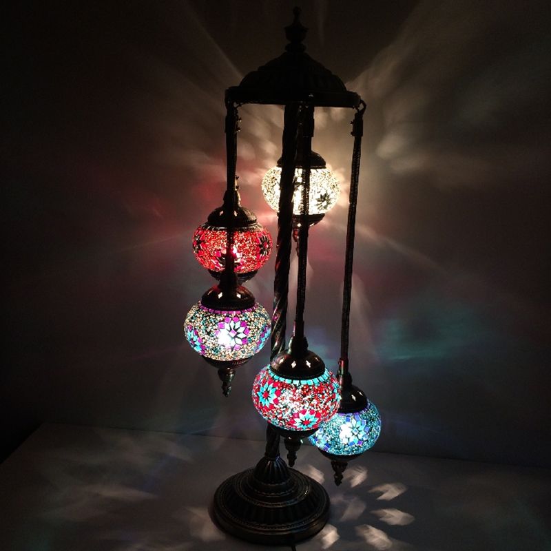 5 têtes tachés d'art vitrail clair