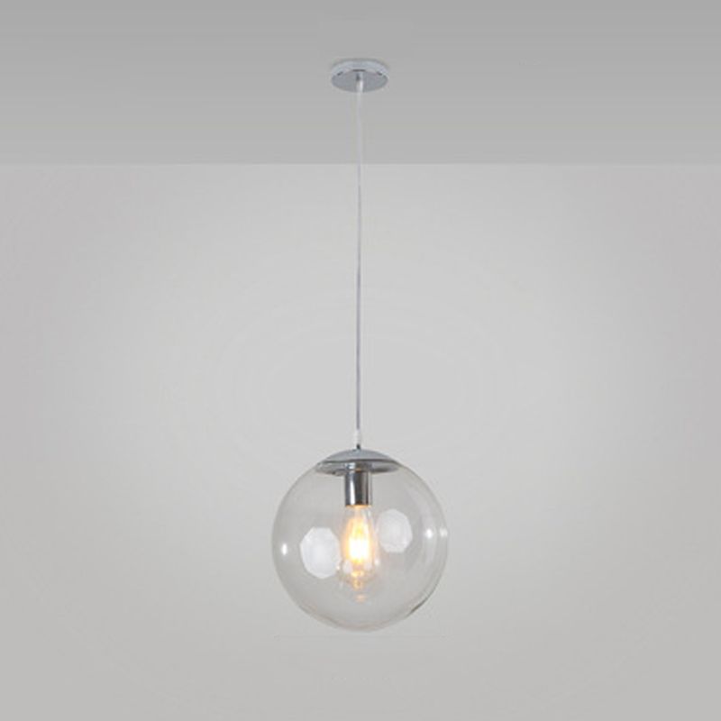 Kit d'éclairage à pendentif rond en verre