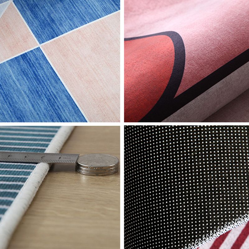 Nieuwheid woonkamer vloerkam multi-gekleurde kleurblokken tapijt polyster anti-slip achtergrondstain-resistente binnenkapper