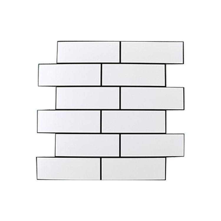 Plastic Peel & Stick Subway Tile Contemporary Waterproof Peel & Stick Subway Tile