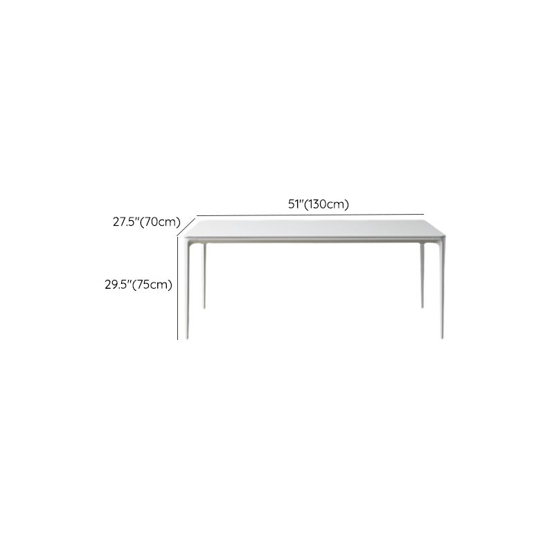 Modern 1/2/5/7 Pieces Dining Room Table Rectangle Stone Furniture in White