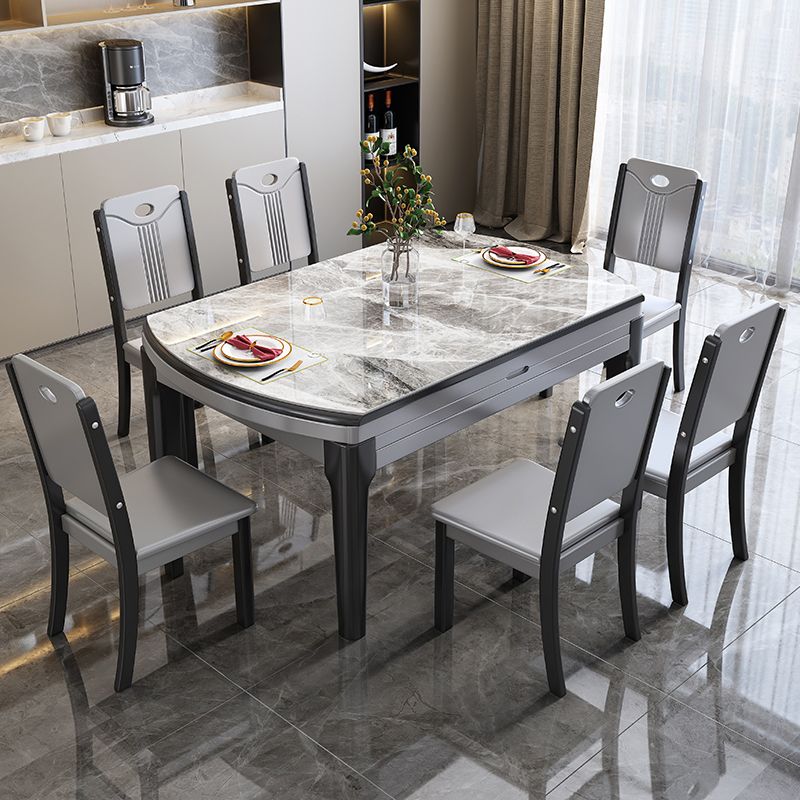 SinteredStone Dining Table Set 7 Pieces Dining Set for Kitchen