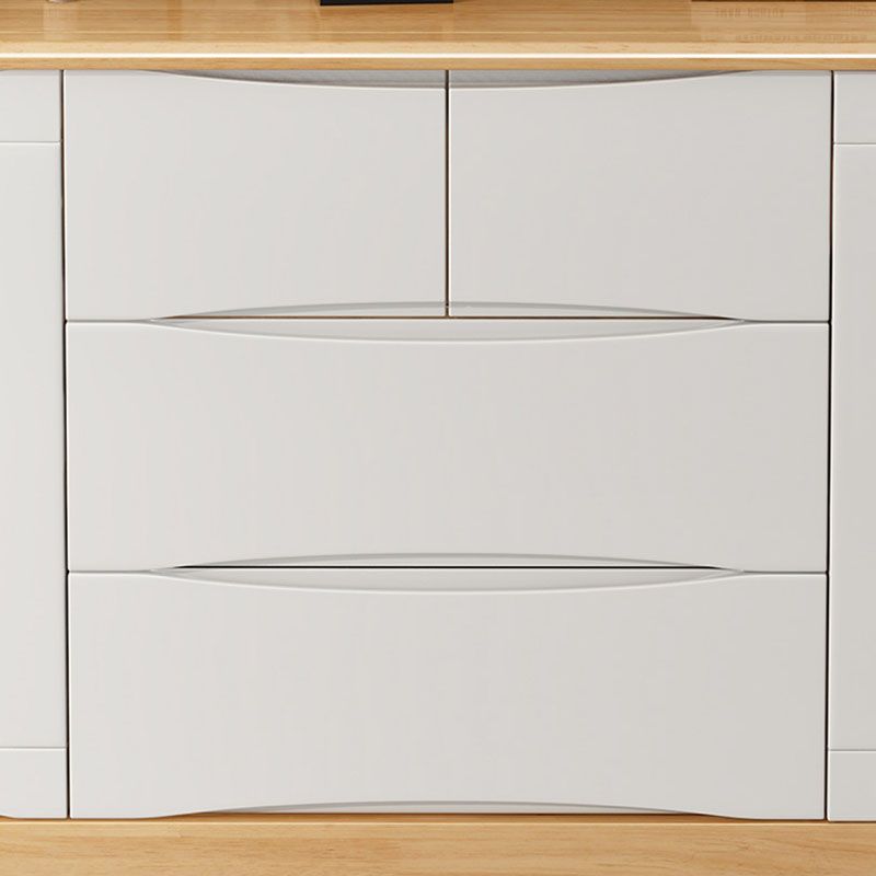 Contemporary Solid Wood Dressers 4 Drawers Storage Chest Dresser