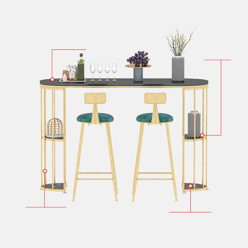 Low Back Dining Stools Round Upholstered Bar Stools with Footrest