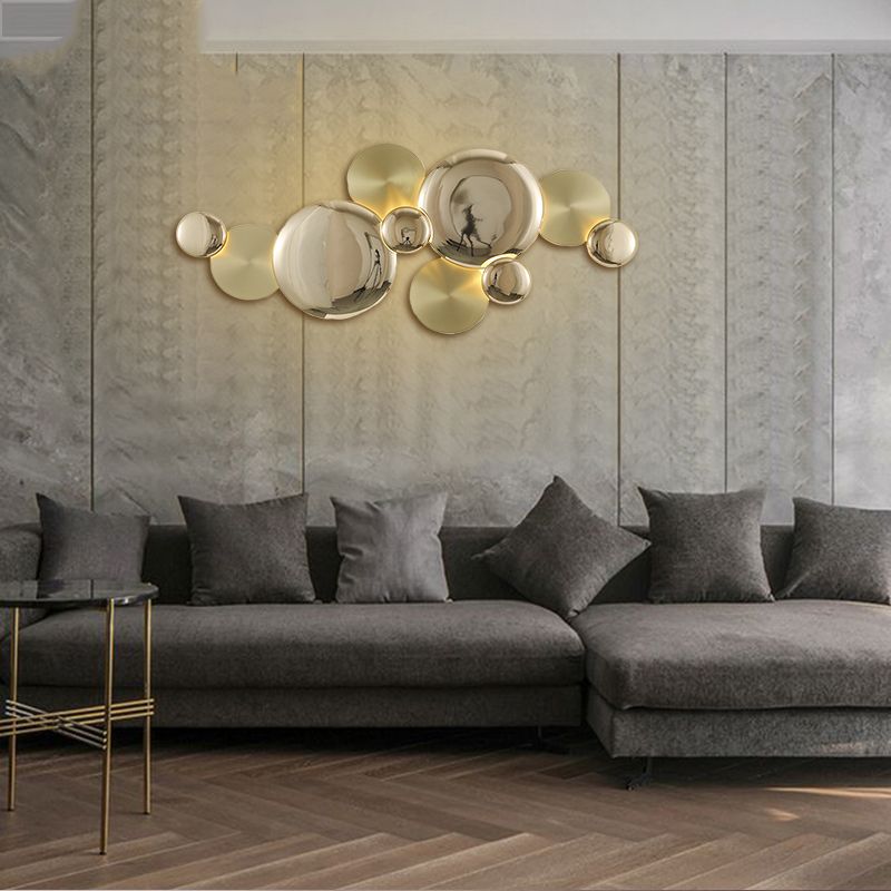 Gold Copper Wall Light in Modern Creative Style Electroplate Metal Geometric Wall Light