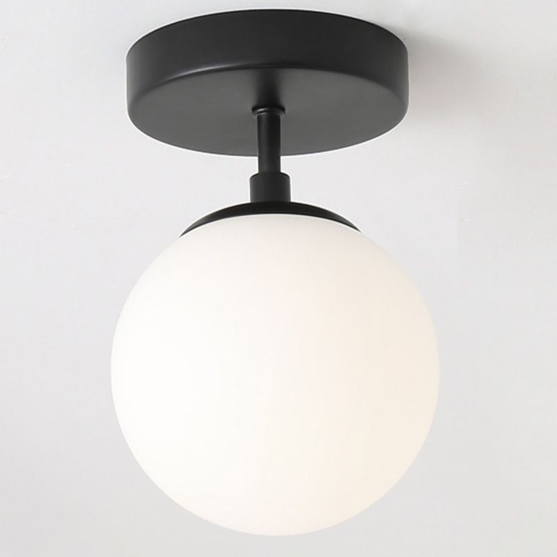 Moderne Minimalistische Ronde Glazen Lamp Flush Mount Light Fixtures voor Corridor Balkon