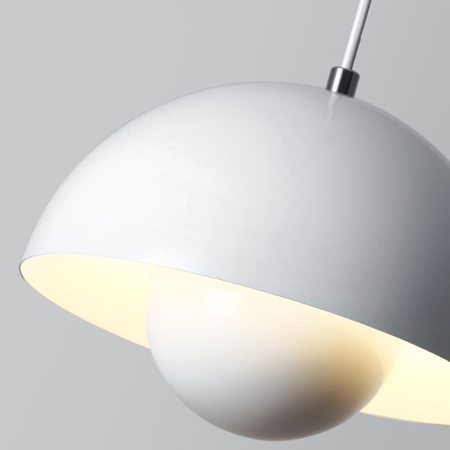 Macarons de metal de forma redonda Macarons de luz de 1 luz colgando lámpara montada colgada