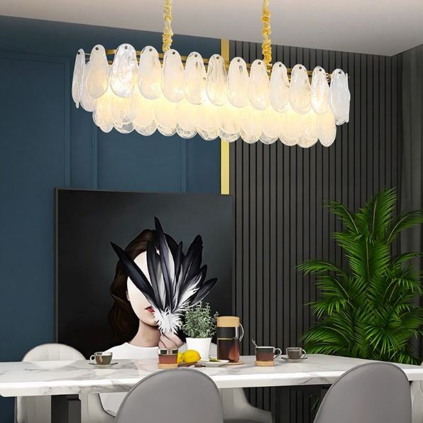 10 Light Gem Island Lights Modern Pendant Lighting Glass en Metal Island Lamps in Gold