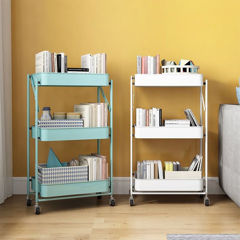 Moderner Stil 3-Shelf-Bücherregal 17.83 "l vertikales Regalbuch mit Zaubererrädern