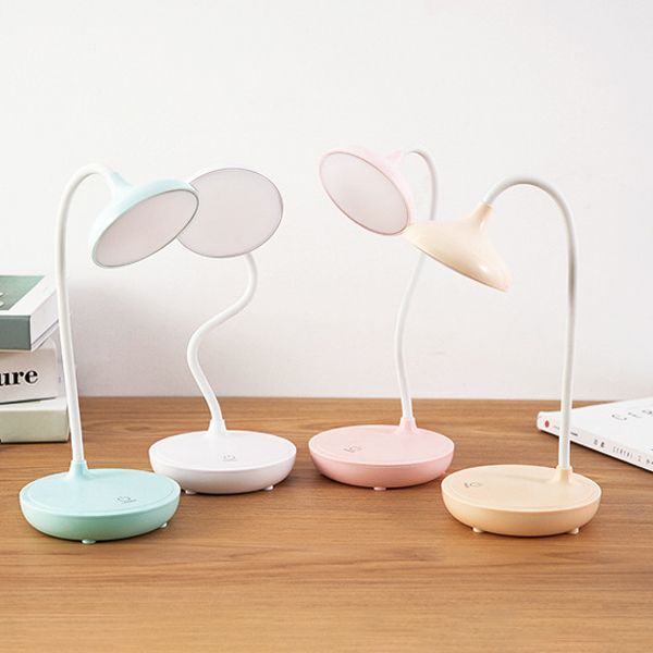 Lampade per comodini rotondi Modern Plastic 1 Lampada da tavolo a LED LED