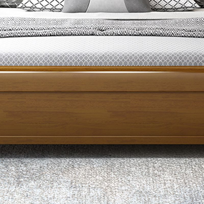 Traditional Pine Wood with Headboard Rectangular Panel Standard Bed