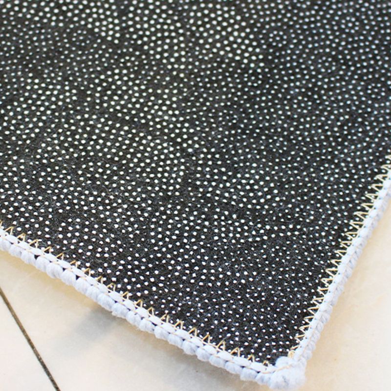 Contemporary Dark Brown Rug Polyester Rug Washable Rug for Living Room