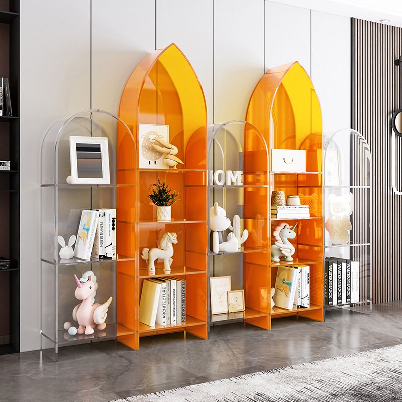 Glam Acrylic Bookshelf Standard Shelf Bookcase for Study Room 9.8" W