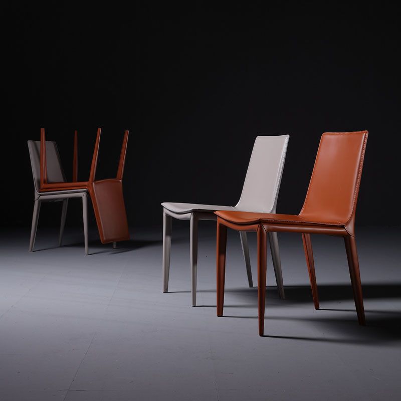 Chaises de salle à manger de style contemporain chaises latérales en métal sans arme pour cuisine