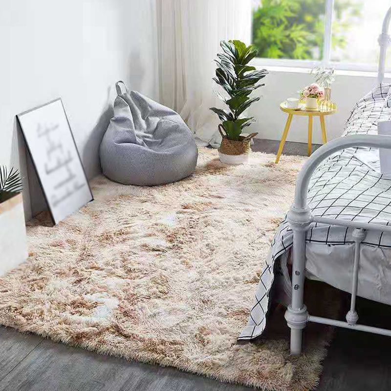 Distinctive Tie Dye Printed Rug Funky Shag Carpet Polyester Anti-Slip Backing Rug for Living Room