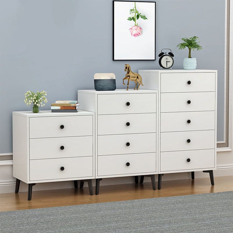 Bedroom Wood Storage Chest Contemporary Vertical Soft-Close Dresser with Drawers
