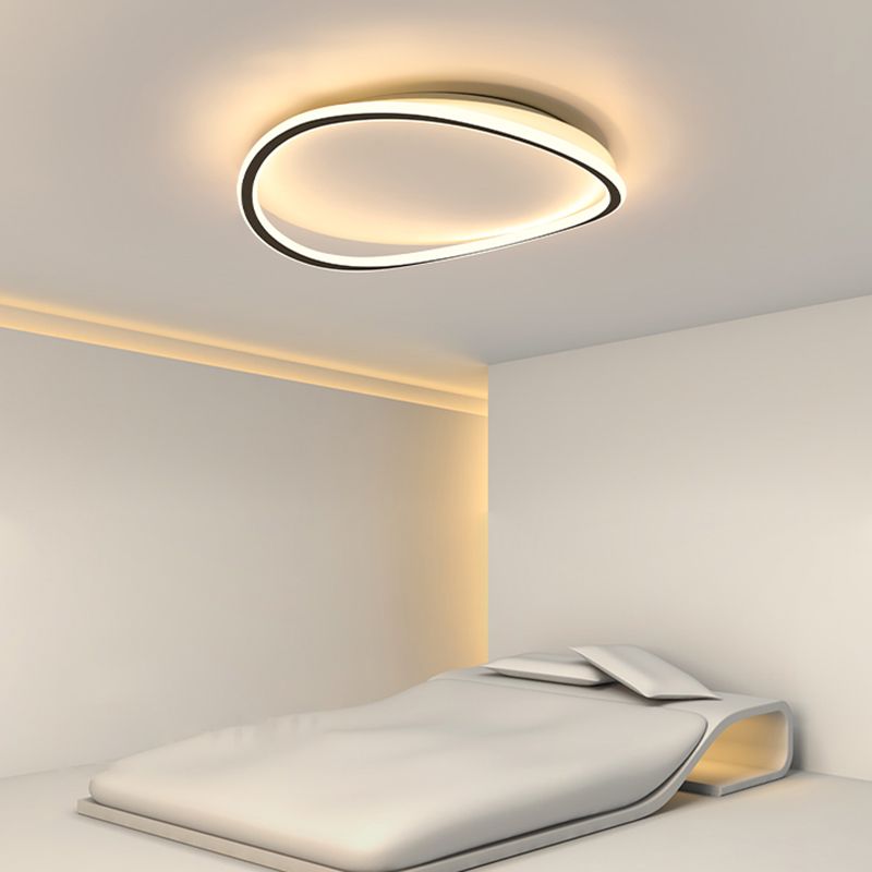 Lámpara de techo circular de hierro forjado con montaje empotrado LED artístico moderno con pantalla acrílica