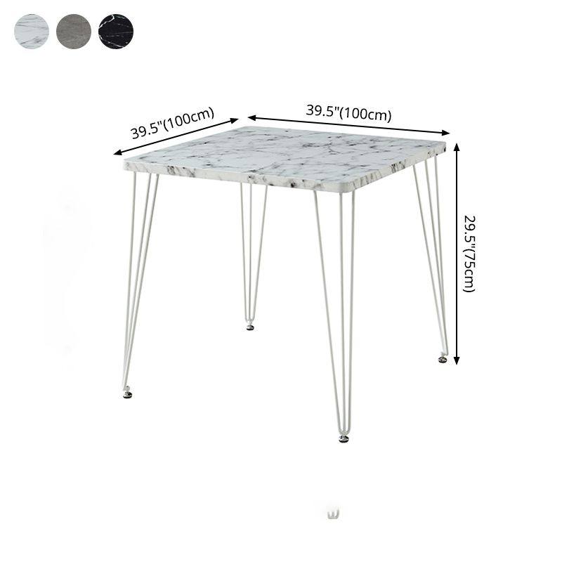 Mesa de comedor cuadrada de estilo industrial 4 Pegas Mesa de comedor para comedor para comedor