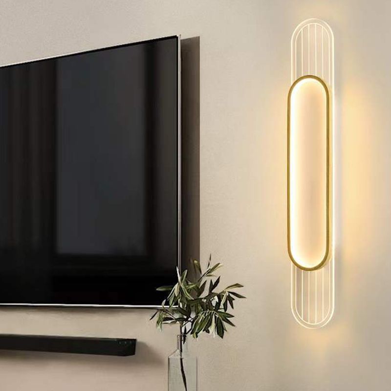 Geometric Simplicity Acrylic 1 Light Wall Light Fixture in Clear