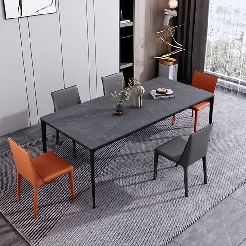 Modern 1/4/5/6/7 Pieces Dinette Set with Grey Sintered Stone Rectangle Dining Table Set