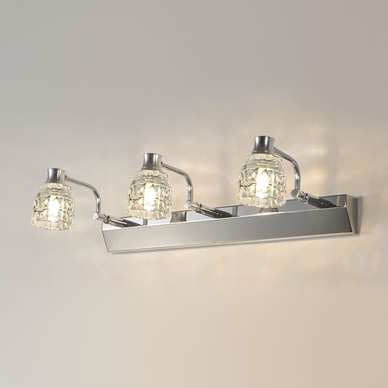 Geometric Vanity Wall Sconce Modern Style Crystal Multi Lights Bathroom Vanity Light