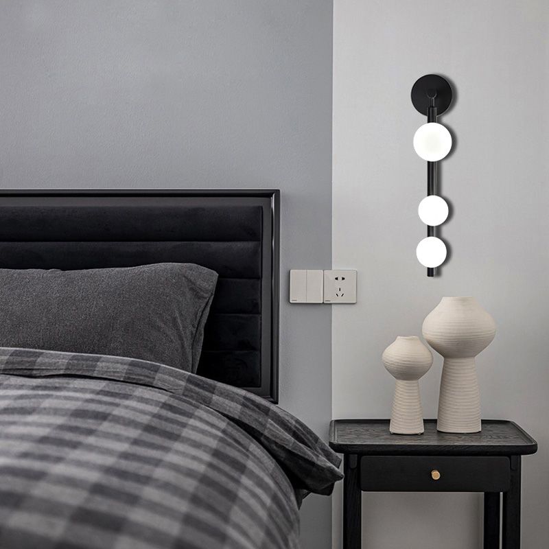 Bolas de lámpara de vidrio de vidrio accesorio de iluminación de pared de estilo minimalista para dormitorio