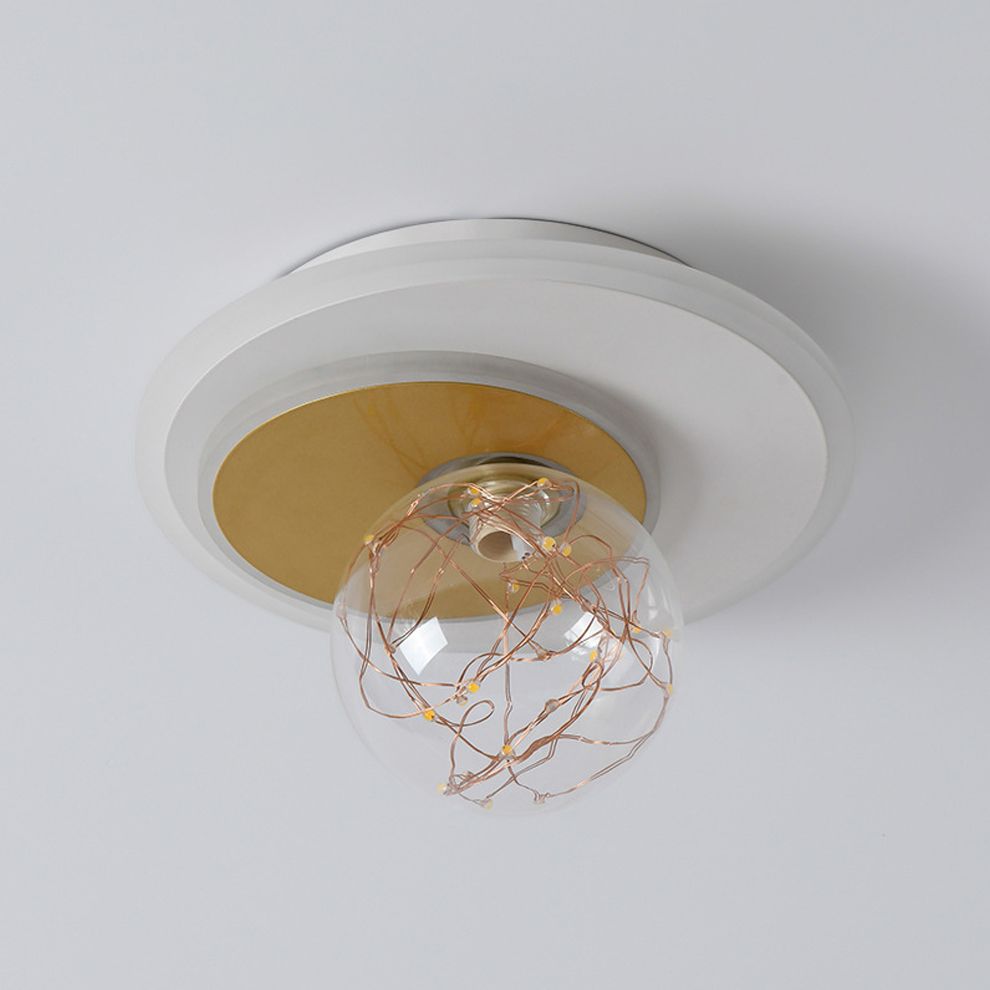 Luz de techo de semi descarga de oro global de oro de estilo moderno de metal LED Semi Flush Light