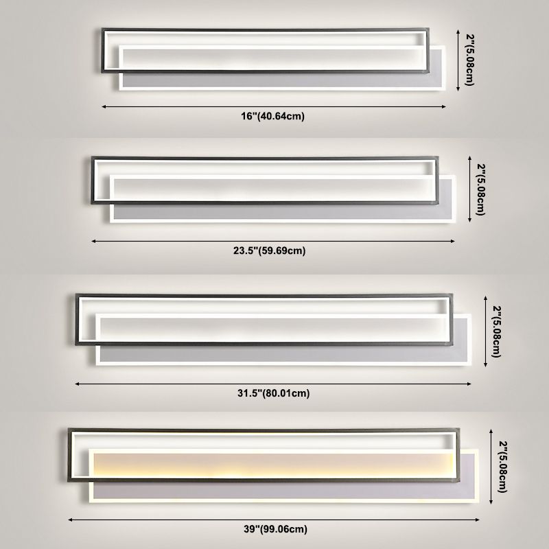 Stratizzazione dell'illuminazione di applique in metallo minimalista soggiorno a led lampada