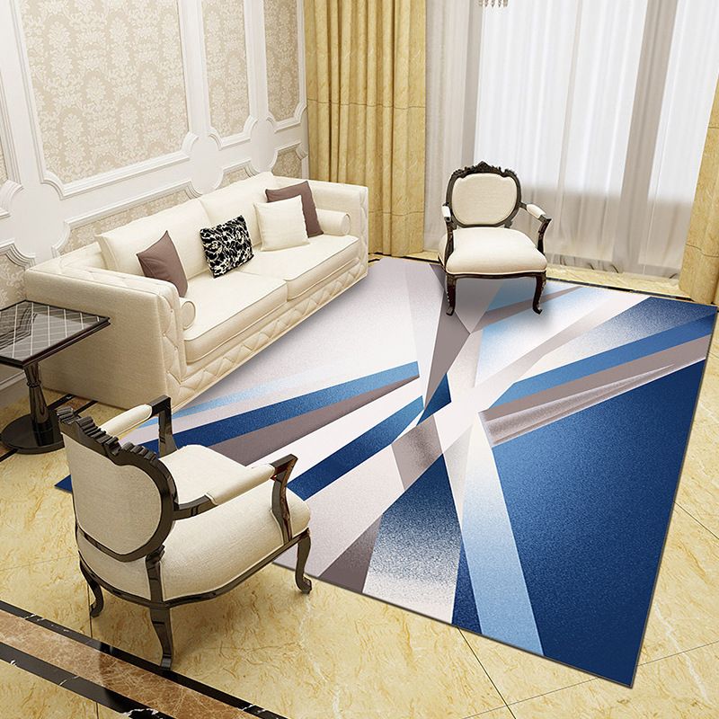 Unique Abstract Patterned Rug Multi Color Contemporary Rug Polypropylene Washable Pet Friendly Non-Slip Backing Rug for Lounge