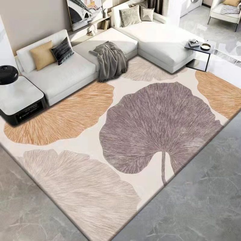 Gray Modern Carpet Polyester Hexagon Carpet Washable Carpet for Home Decor