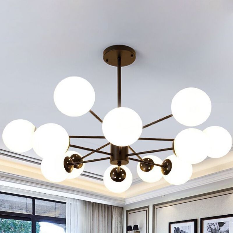 Glass Global Multi Pendant Light Contemporary Style Chandelier Lighting Fixture for Living Room