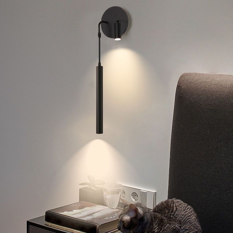 Modern Creative LED Wall Light Metal Geometric Wall Lamp in Black