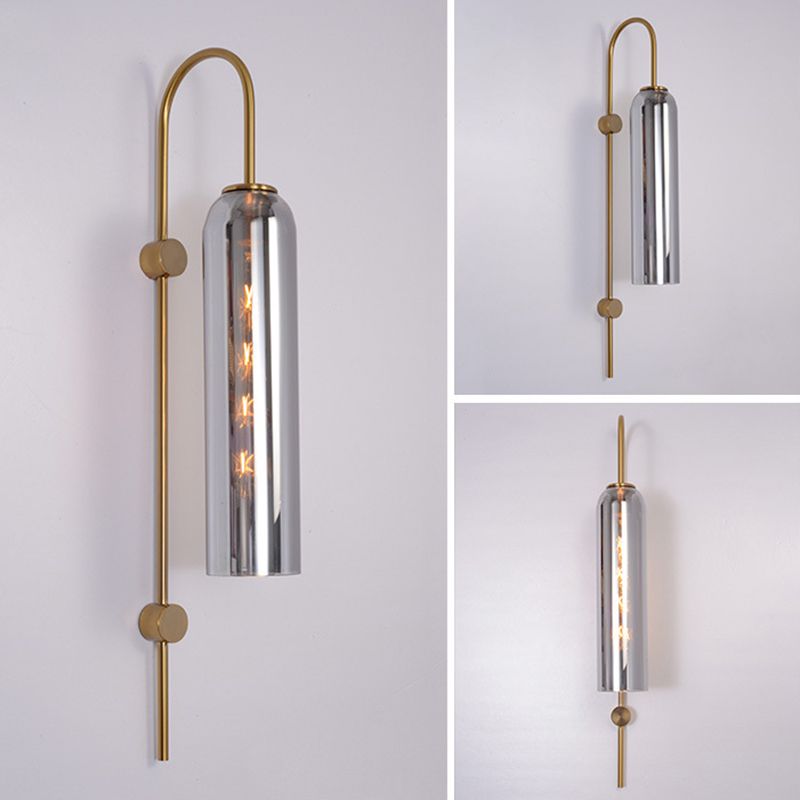 Contemporary Tubular Wall Lights 1 Bulb Living Room Sconce Light Fixture
