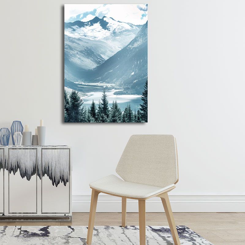 Toile murale texturée de couleur pastel pour salon, paysage naturel