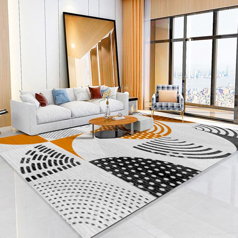 Luxury Houndstooth Print Carpet Polyester Indoor Rug Non-Slip Backing Rug for Living Room