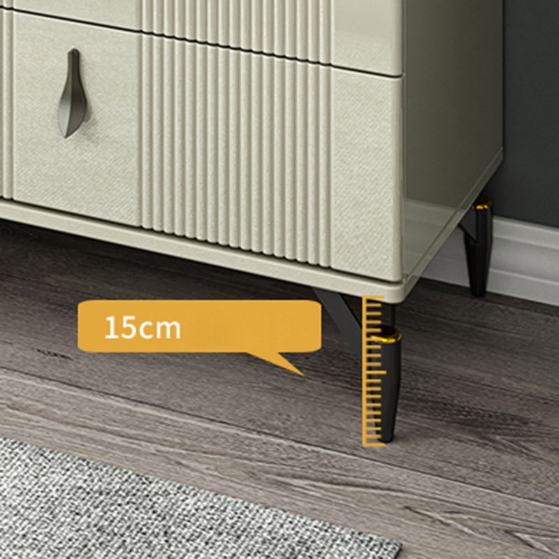 Contemporary Wooden Chest Bedroom Vertical Storage Chest with Drawers